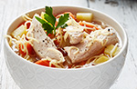Chicken broth with vermicelli