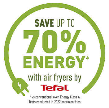 save up to 70% energy with air fryers from Tefal