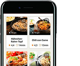 cook 4 me app screen with menus