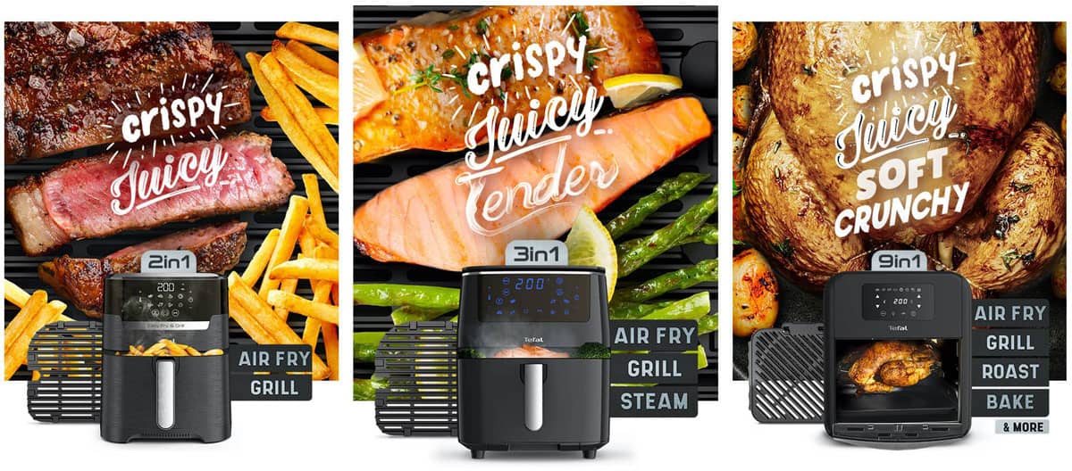 Easy Fry range Air Fry, Grill, Steam and Oven from Tefal UK, the Creators of Air Frying.