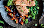 Steamed sweet chilli salmon